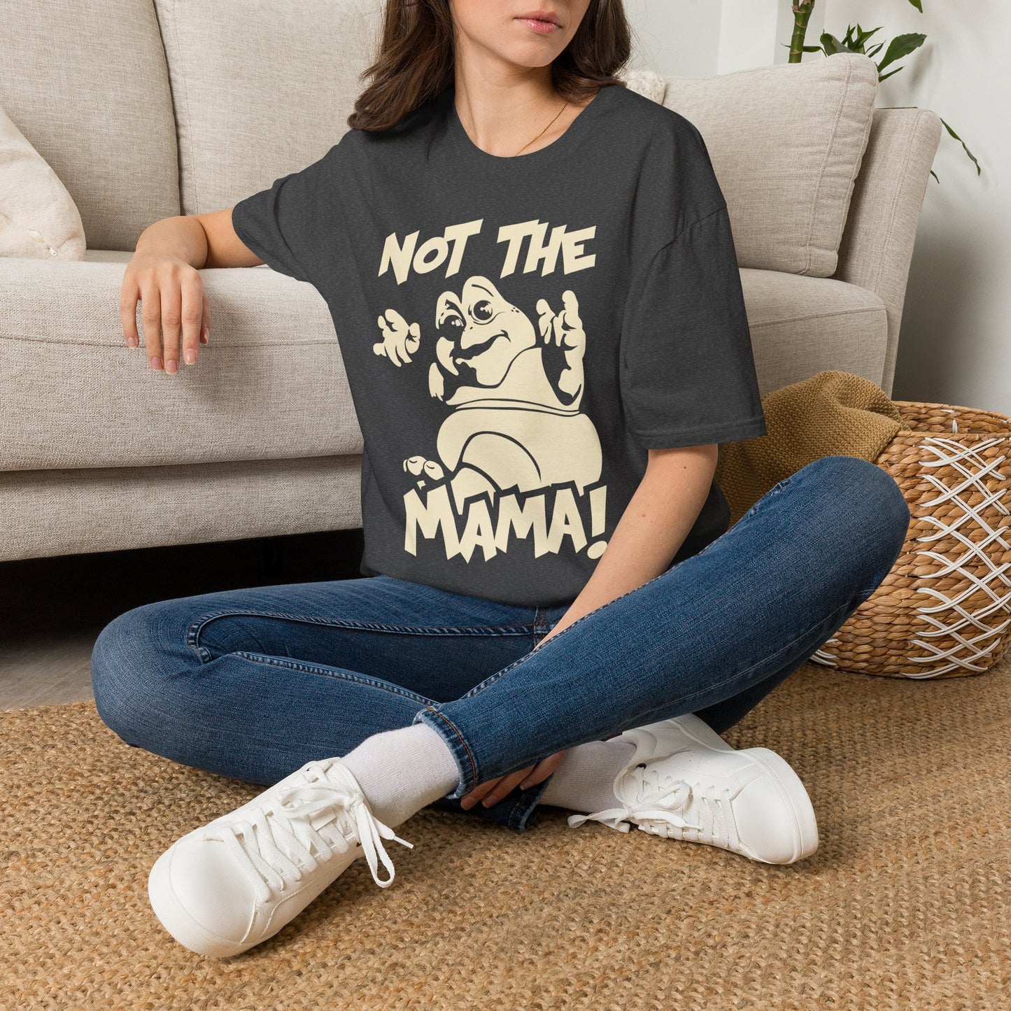 Not The Mama! Retro Creature Graphic T-Shirt — Funny Pop Culture Quote Tee