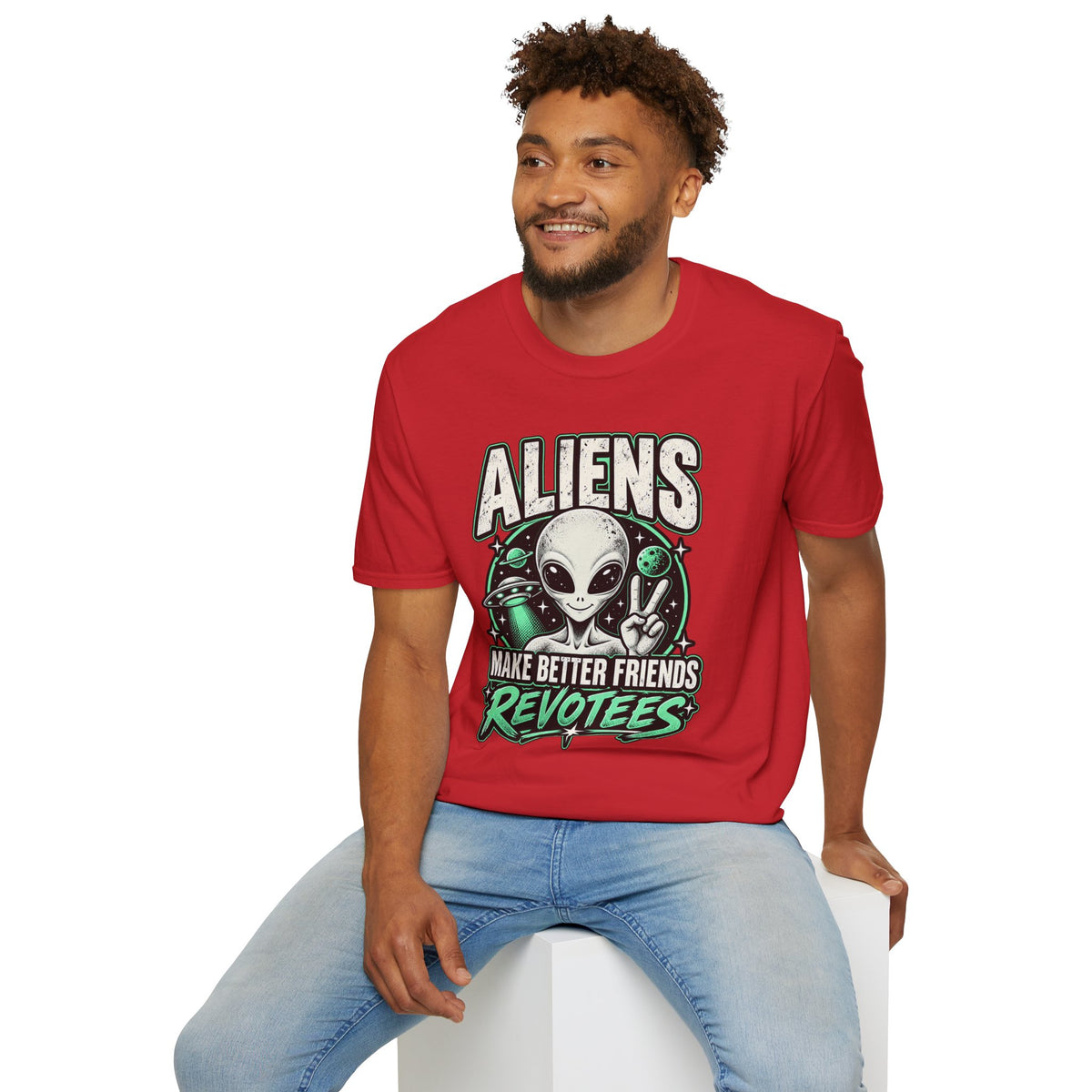 REVOTEES "Aliens Make Better Friends Revotees" Sci‑Fi Tee