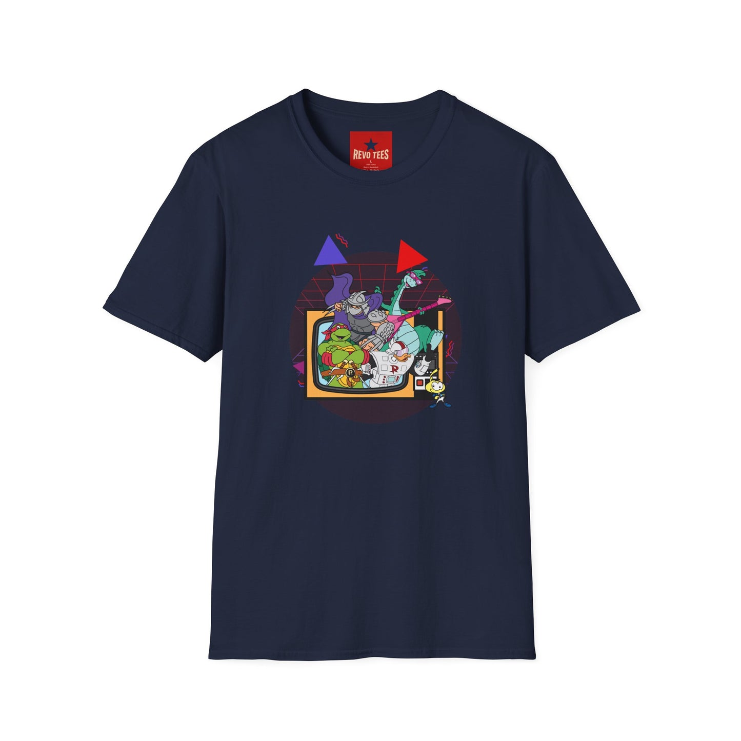 Retro Arcade Turtle Band T-Shirt — 'Rock On' Cartoon Gaming Tee