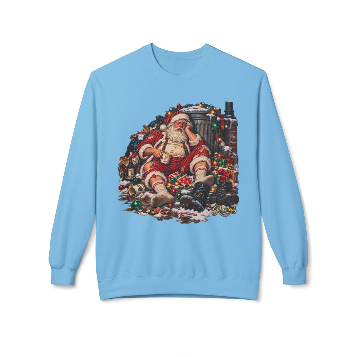 REVOTEES When AI ruins Christmas - Vintage Santa Crewneck Sweatshirt