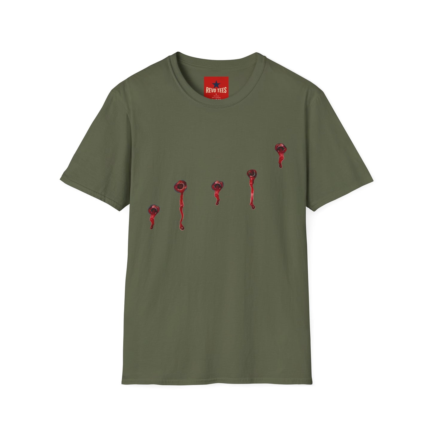 T-Shirt — Minimal Red Drip Eyeballs Graphic Tee