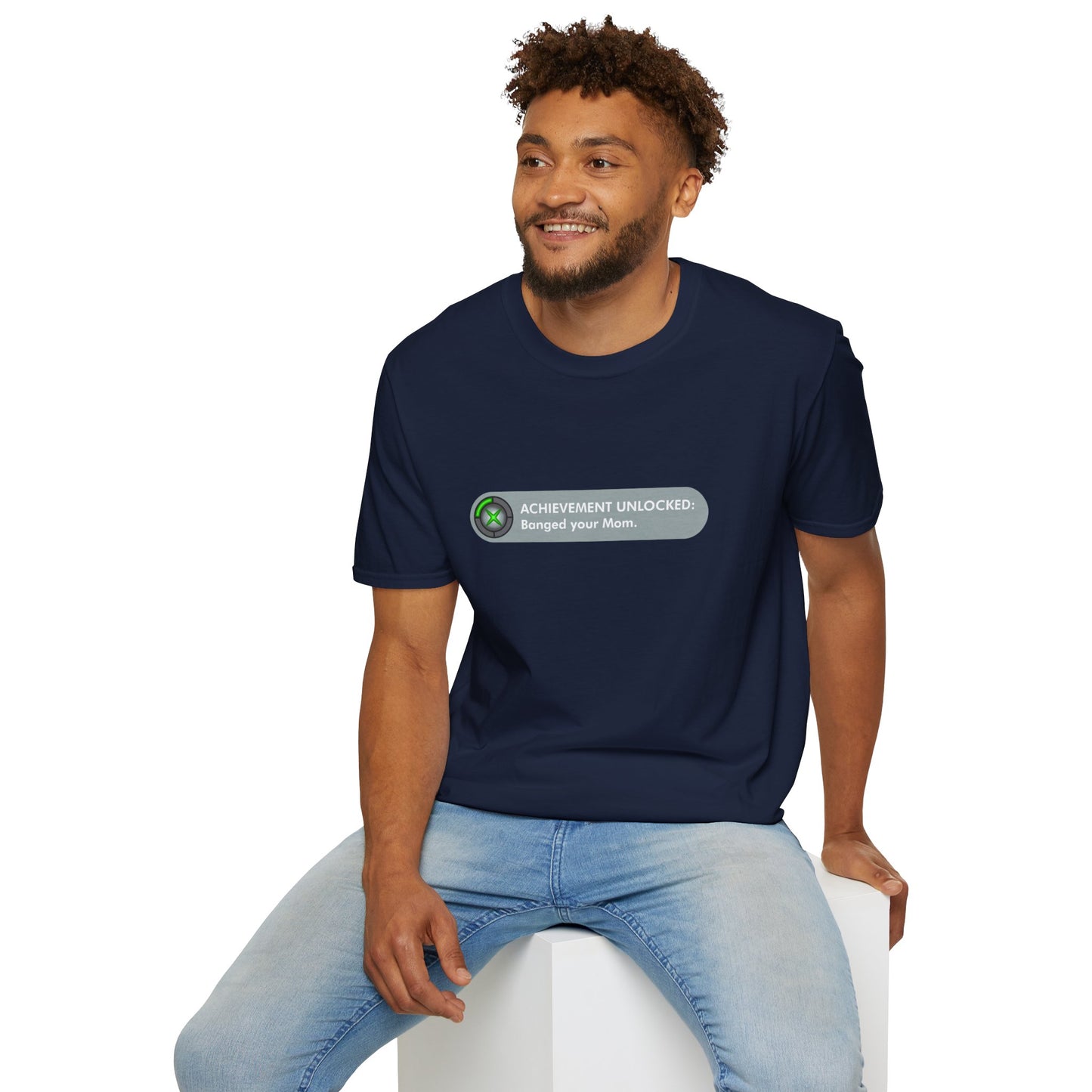 T-Shirt — "Achievement Unlocked: Banged Your Mom" Gamer Humor Tee