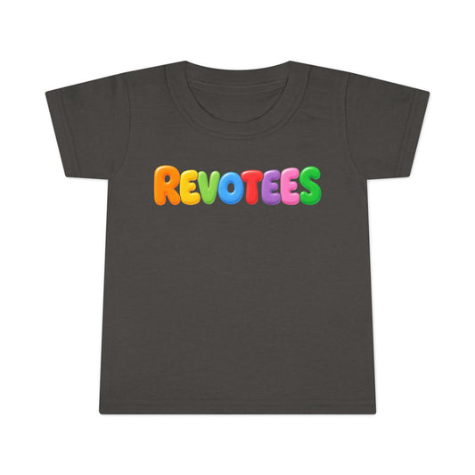 REVOTEES Toddler T-Shirt — Colorful 'REVOTEES' Bubble Letters Kids Tee