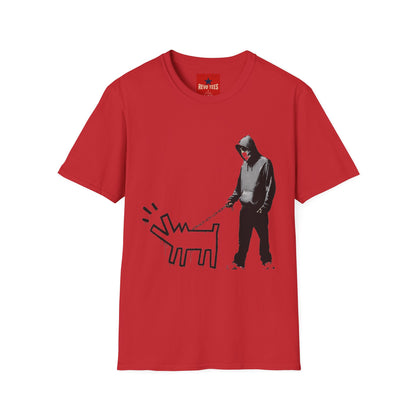 Banksy Walking The Dog — Urban Keith Haring Style Graphic Tee