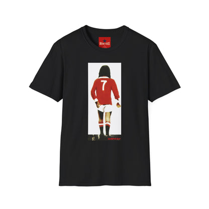 Banksy George Best Soccer Player No.7 Graphic T-Shirt — Retro Football Jersey Illustration