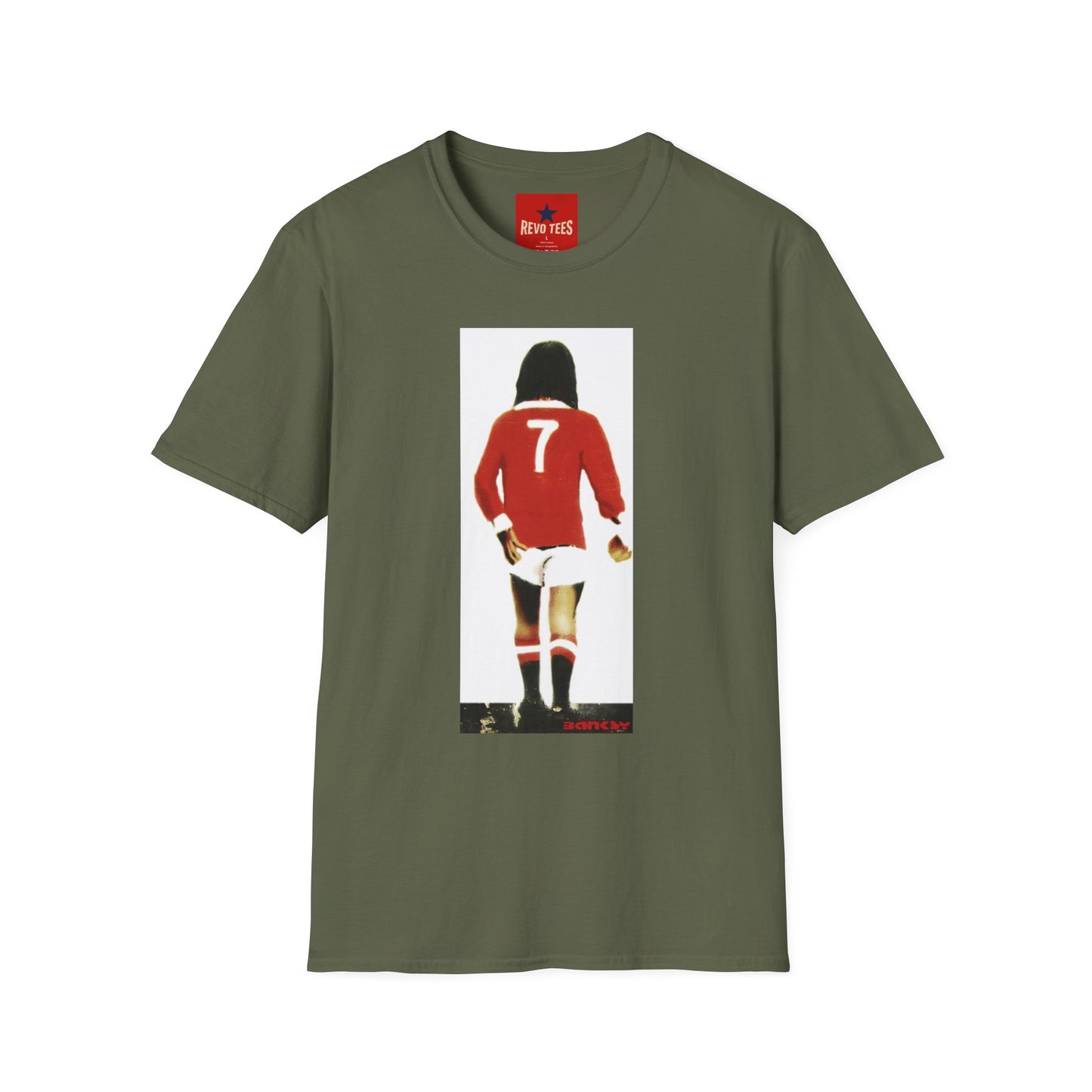 Banksy George Best Soccer Player No.7 Graphic T-Shirt — Retro Football Jersey Illustration