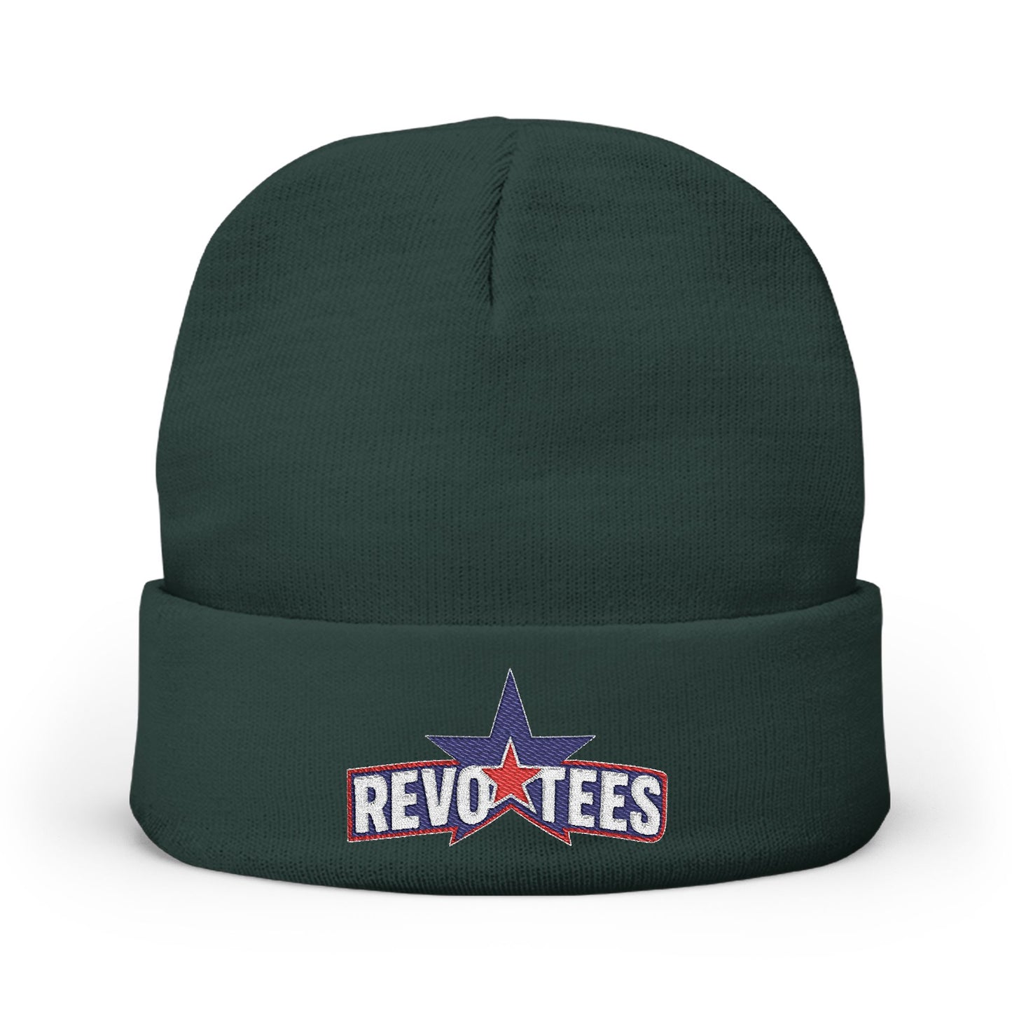 Embroidered 'Revotees' Star Knit Beanie — Patriotic Winter Hat