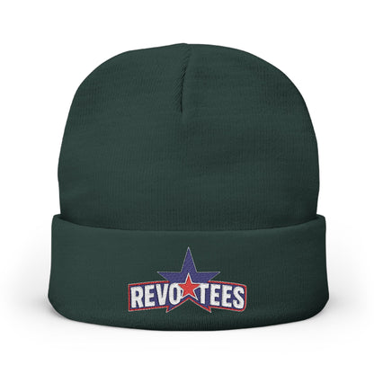 Embroidered 'Revotees' Star Knit Beanie — Patriotic Winter Hat