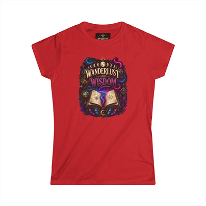 Wanderlust & Wisdom Graphic Tee — Magical Open Book Travel Shirt