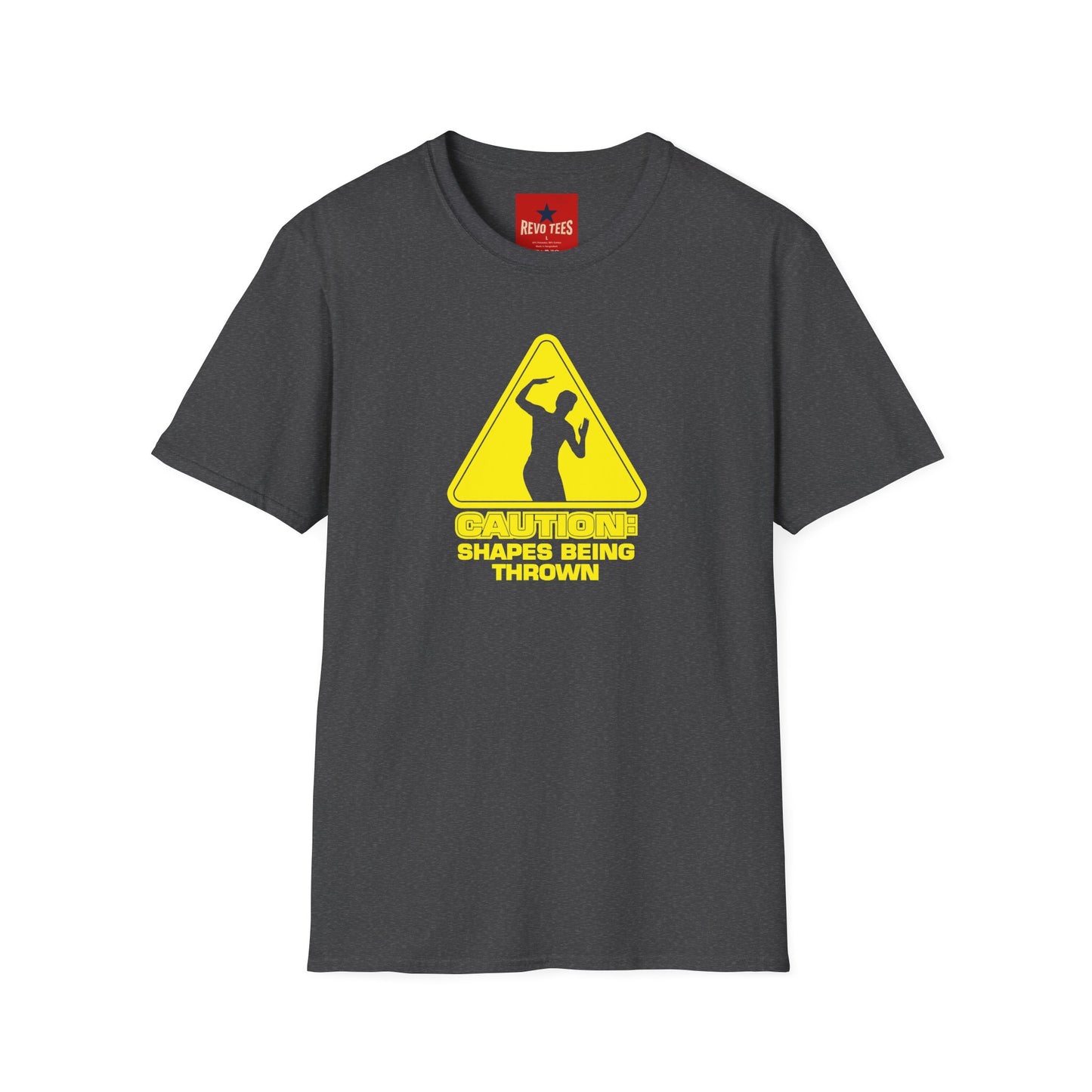 Caution - Throwing Shapes - Unisex Softstyle T-Shirt