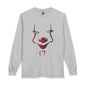 Horror Clown Face Long Sleeve Tee – 'IT' Pennywise Minimalist Graphic