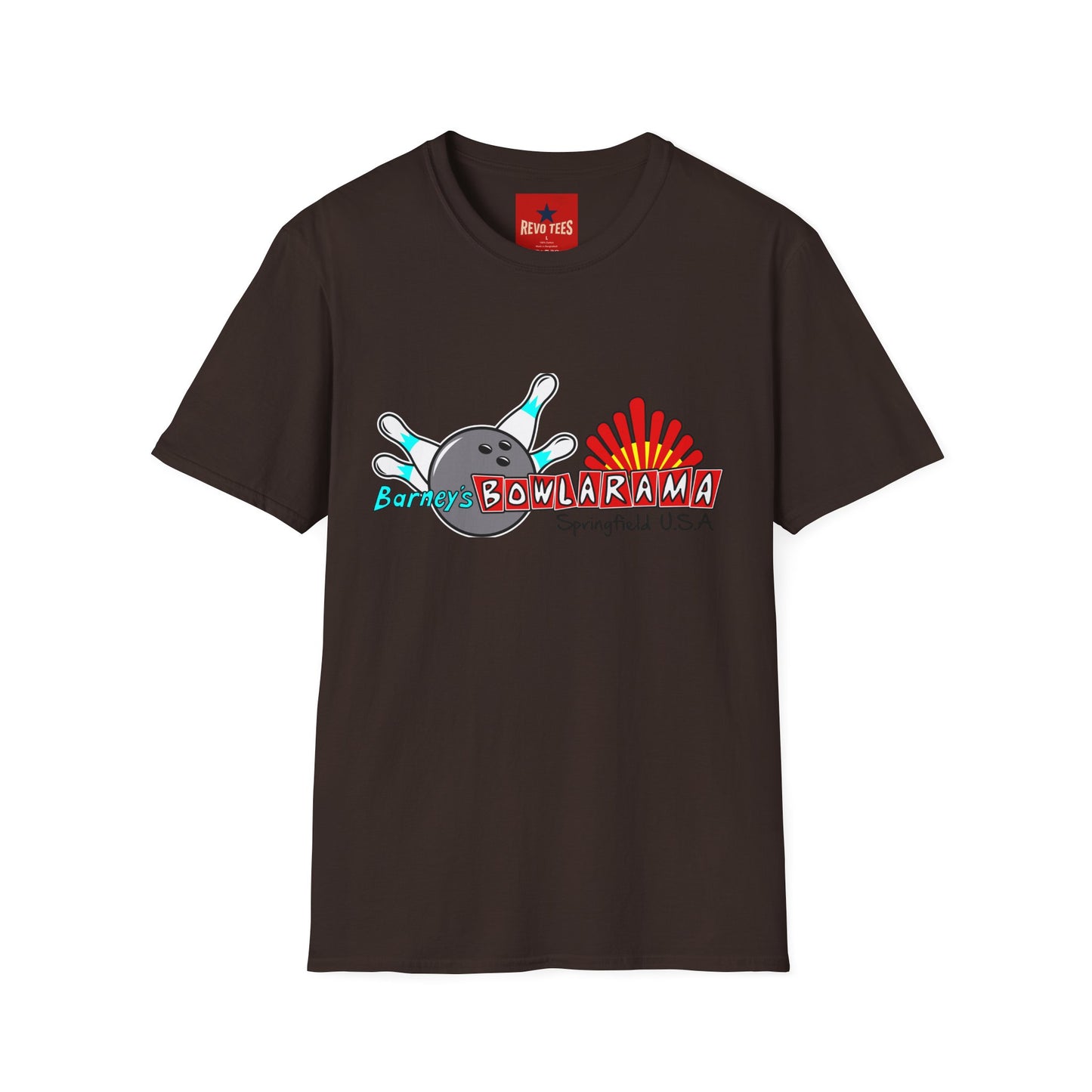 Bowlarama Vintage Bowling T-Shirt — "Barney's Bowlarama Springfield U.S.A." Retro Alley Tee