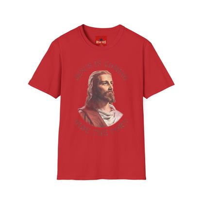 Jesus Is Coming T‑Shirt — Vintage Portrait Christian Faith Tee