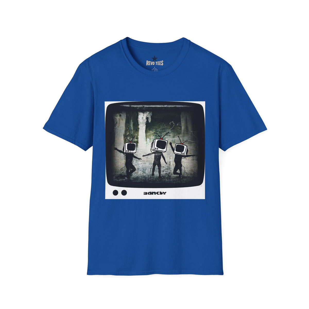 Revotees Banksy TV Head Graphic T-Shirt - alternate view 8