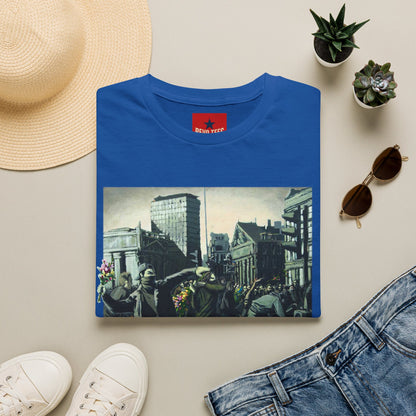 Banksy City Riot Graphic T-Shirt — Urban Protest Art Tee