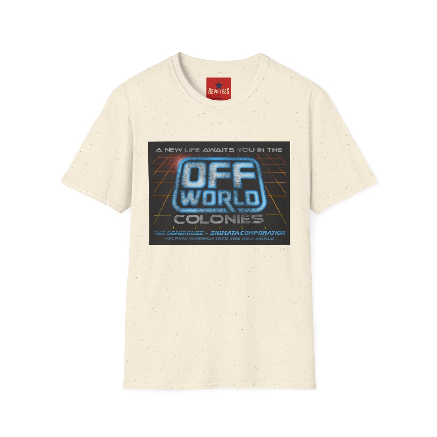 Off World Colonies Retro Sci‑Fi T-Shirt — "A New Life Awaits You in the Off World"