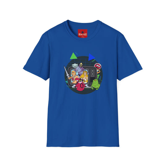 Retro Cartoon Monster Crew T-Shirt — 80s TV Horror Parody Graphic Tee