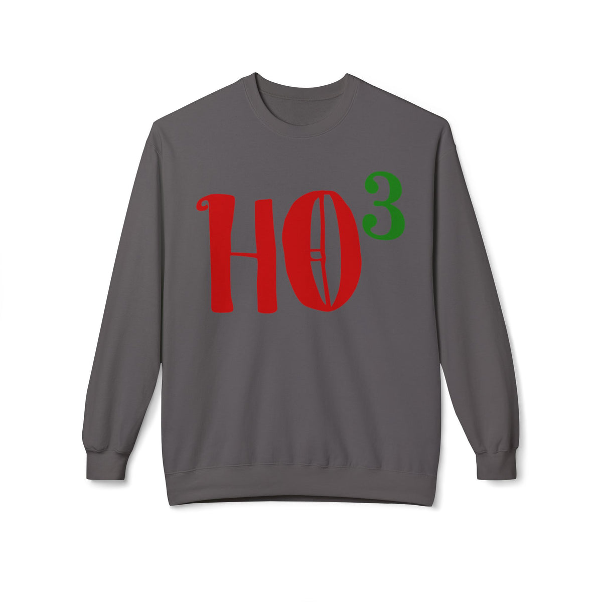 Christmas HO — Festive Red & Green Holiday Crewneck Sweatshirt