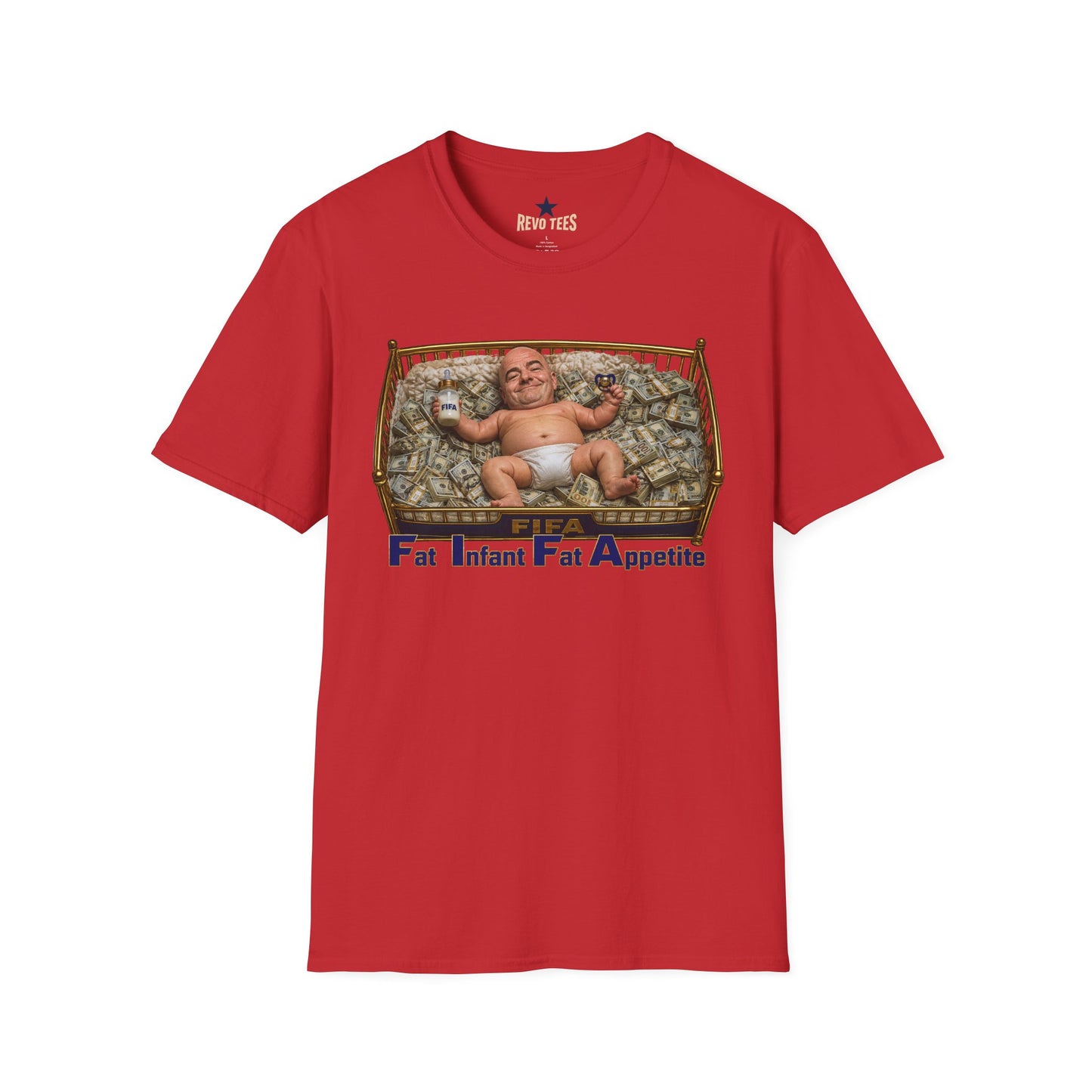 REVOTEES Fat Infant Fat Appetite Graphic T-Shirt — Satirical Tee