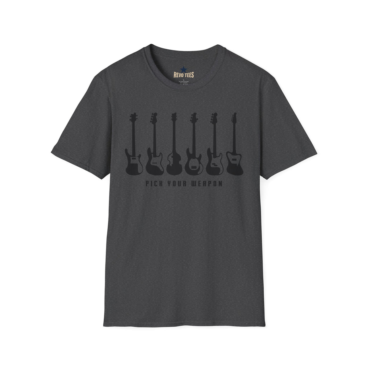 Revotees Pick Your Weapon Bass Guitars Unisex Softstyle T-Shirt - alternate view 5