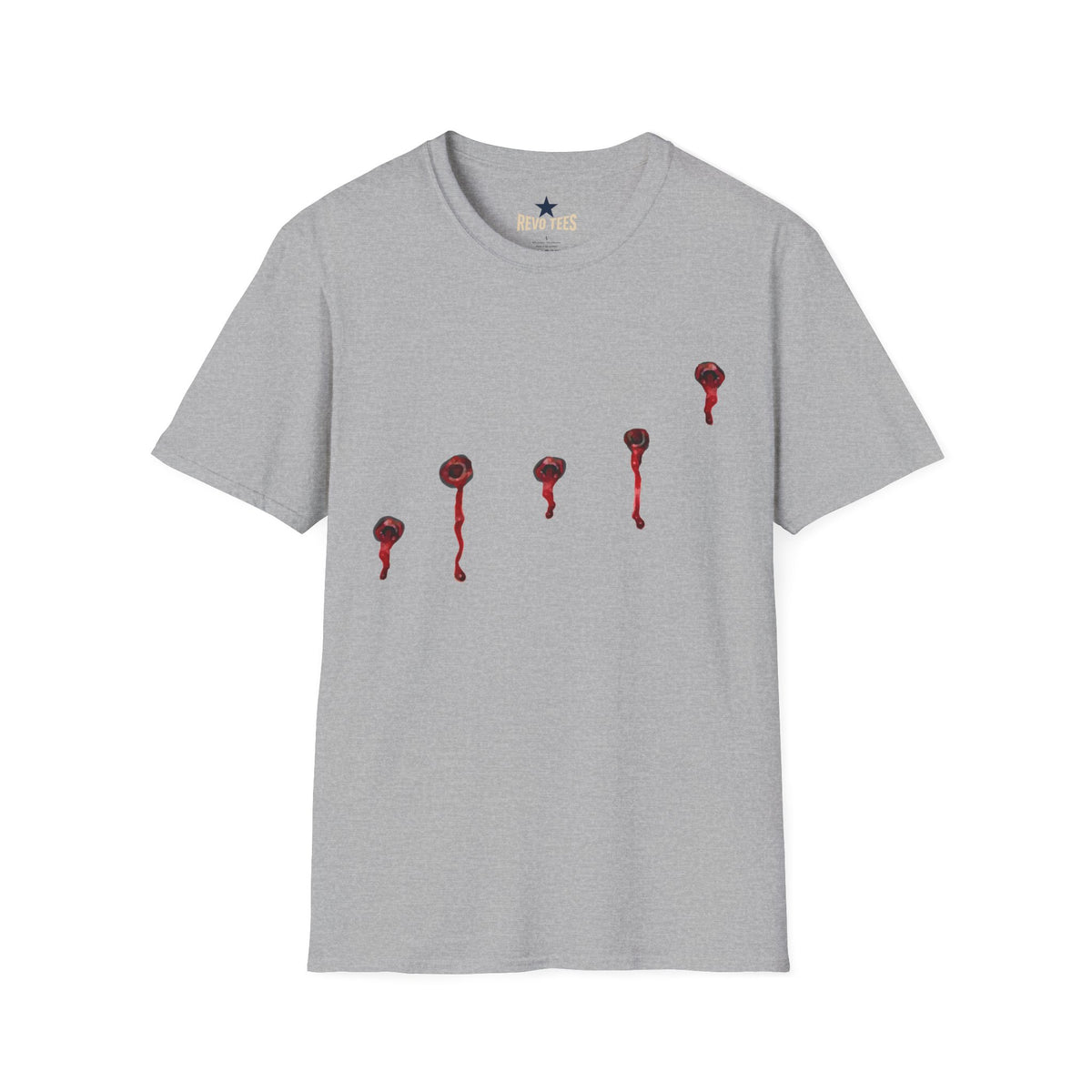 Revotees Minimal Red Drip Eyeballs Graphic T-Shirt - alternate view 3