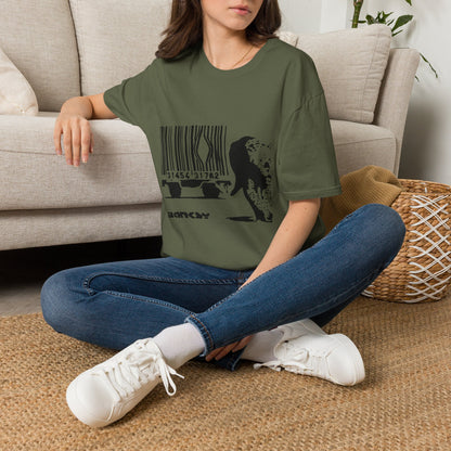 Barcode Cow Graphic T‑Shirt — Animal Rights / Eco Protest Tee