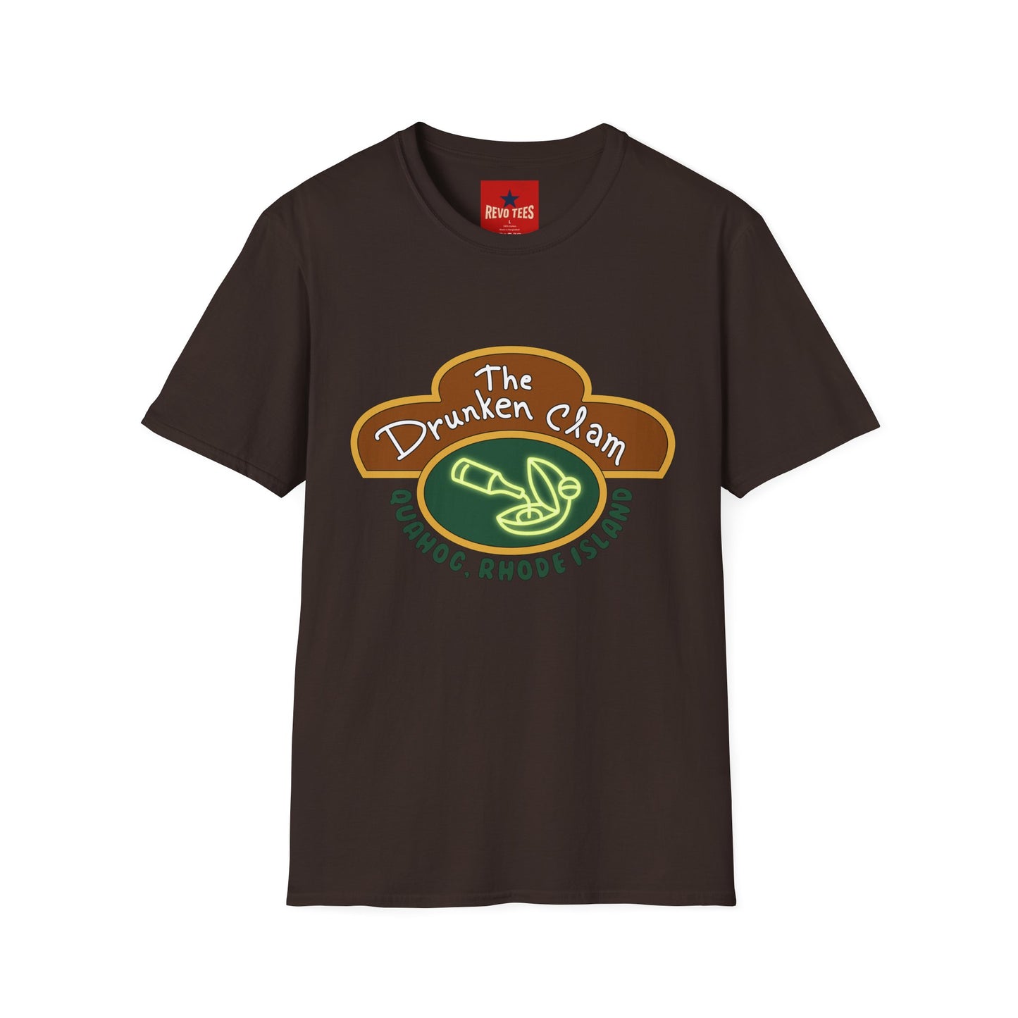 T-Shirt — The Drunken Clam Providence RI Vintage Neon Bar Logo