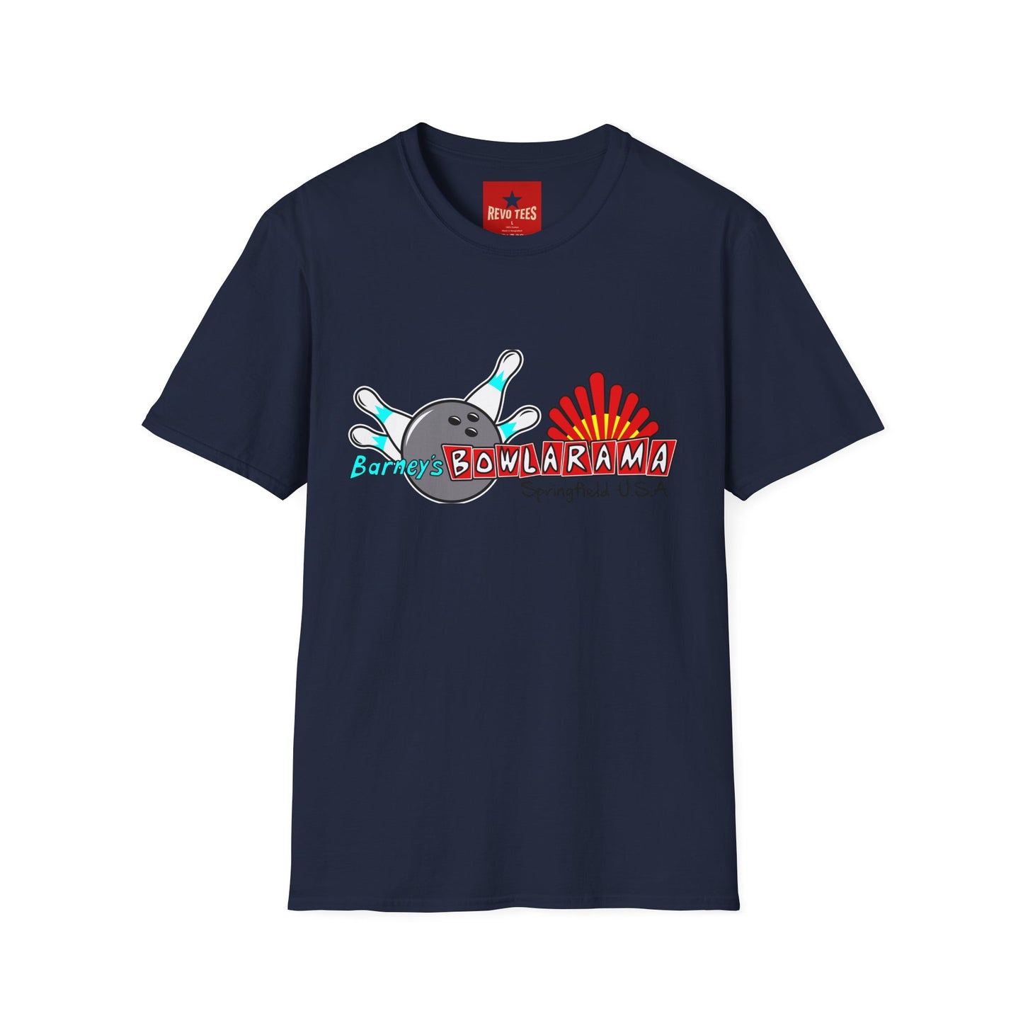 Bowlarama Vintage Bowling T-Shirt — "Barney's Bowlarama Springfield U.S.A." Retro Alley Tee