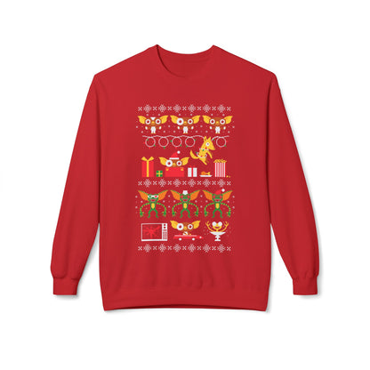 Gremlin and Mogwai Christmas Movie Ugly Sweater Crewneck Sweatshirt