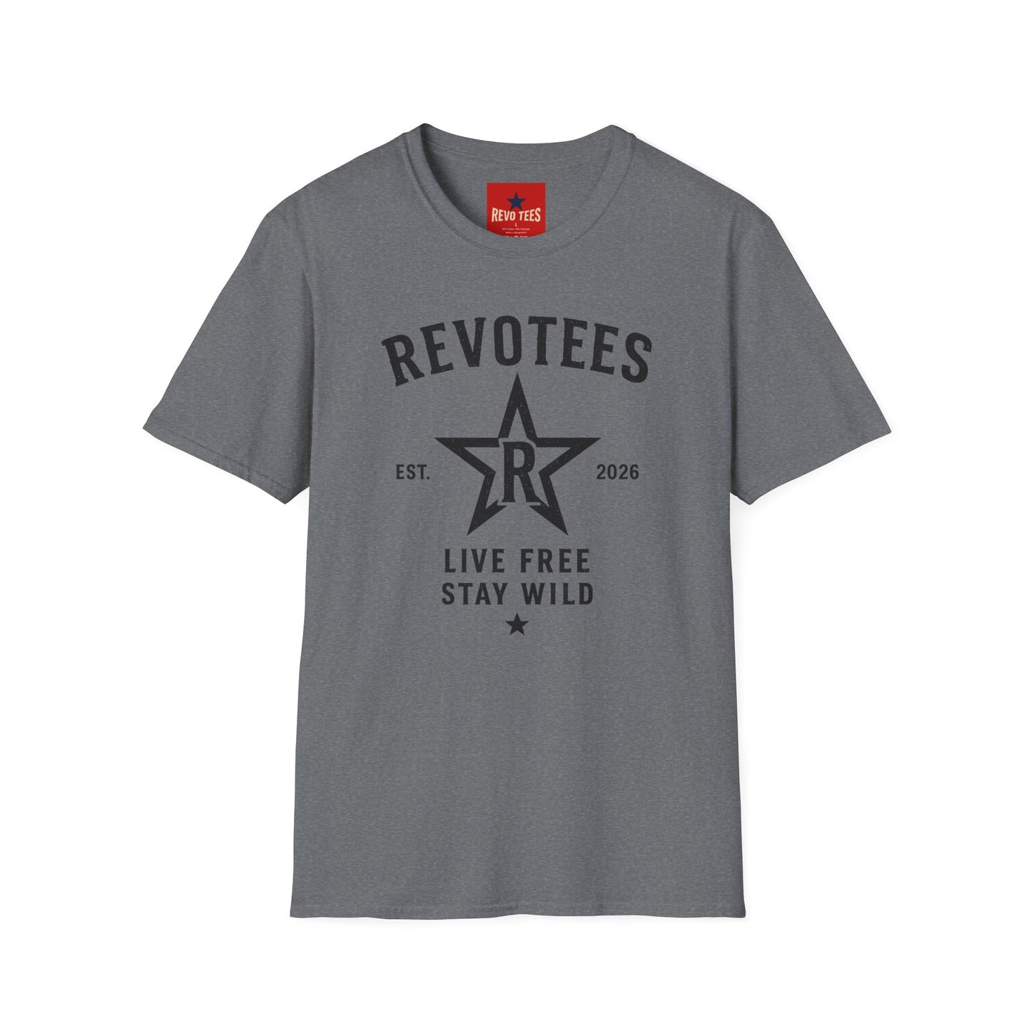 REVOTEES Graphic T-Shirt — "Revotees" Star Logo Tee (Est. 2026)