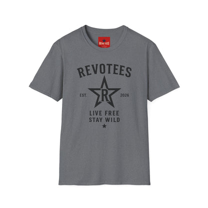 REVOTEES Graphic T-Shirt — "Revotees" Star Logo Tee (Est. 2026)