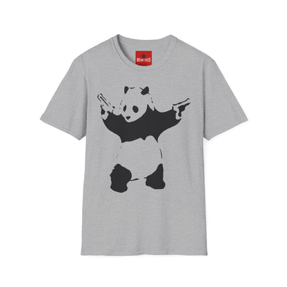 Banksy Panda Bat T-Shirt — Cute Gothic Panda Graphic Tee