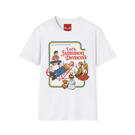 Revotees Let S Summon Demons Retro Kids Activity Parody T-Shirt