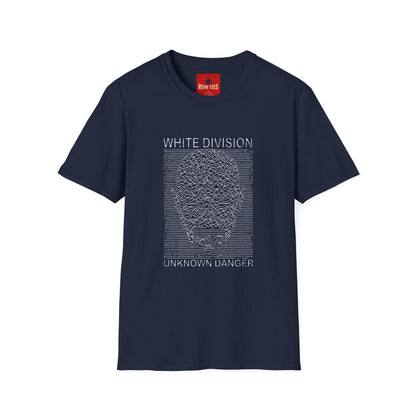 White Division Graphic T‑Shirt — Unknown Danger Retro Wave Design