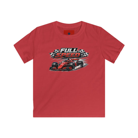 REVOTEES Kids Racing T‑Shirt — "Full Speed" Race Car Graphic
