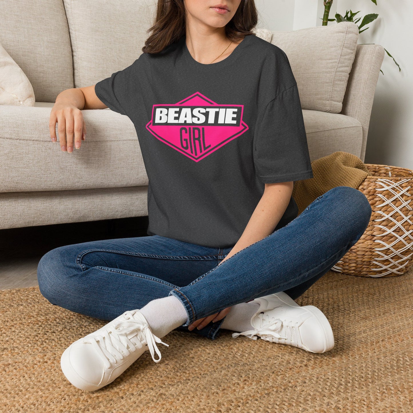Beastie Girl T-Shirt — Retro Pink Diamond Graphic Tee