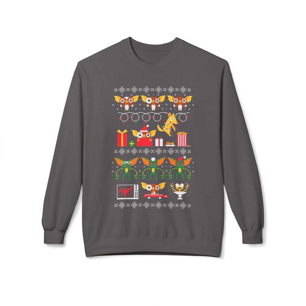 Gremlin and Mogwai Christmas Movie Ugly Sweater Crewneck Sweatshirt