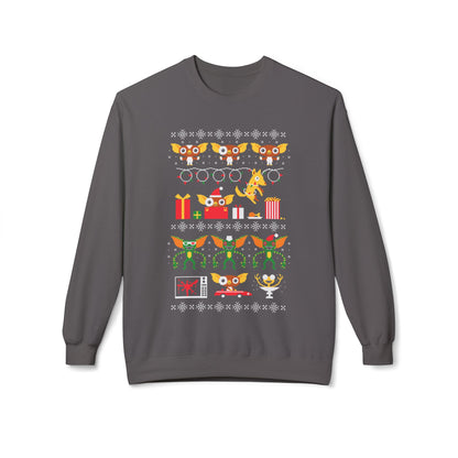 Gremlin and Mogwai Christmas Movie Ugly Sweater Crewneck Sweatshirt