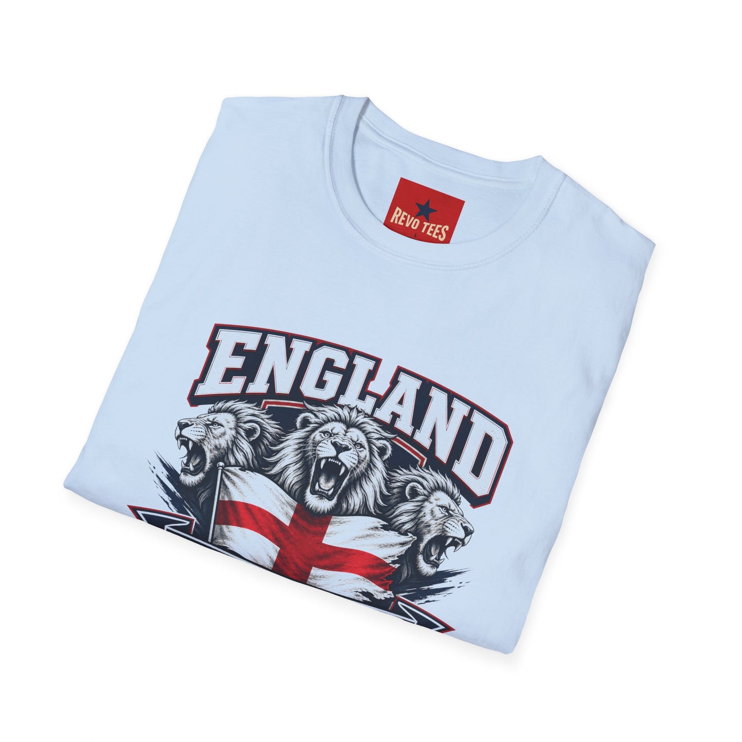 World Cup 2026 England Three Lions — Vintage Three Lions Flag Football Tee
