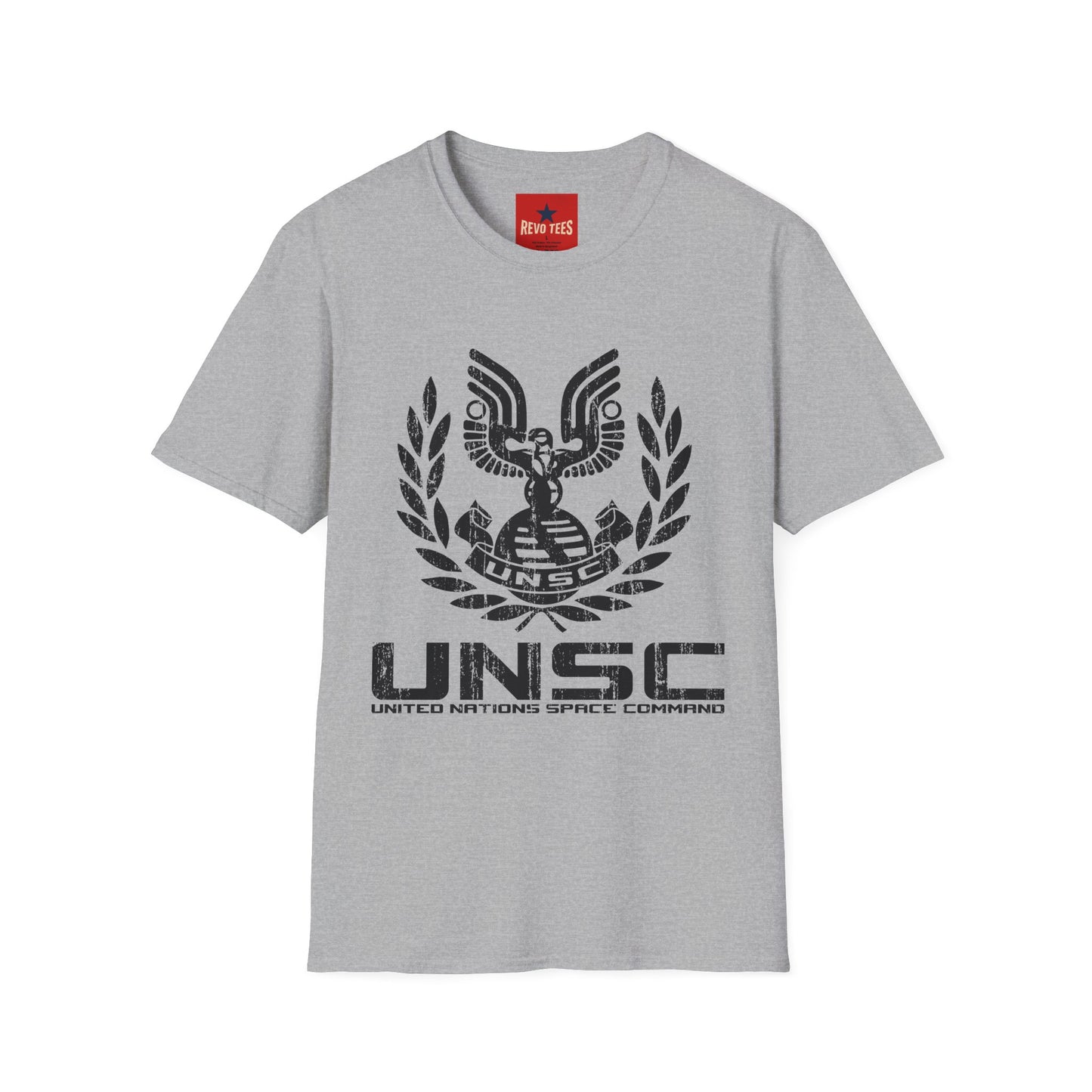 UNSC Emblem T-Shirt — Distressed Sci‑Fi Military Logo Tee