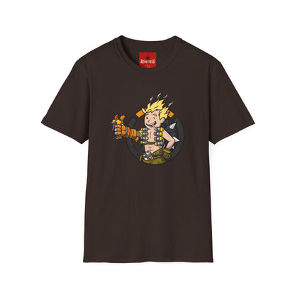 Junkrat-Inspired Gamer Tee — Cartoon Explosive Hero Graphic T-Shirt