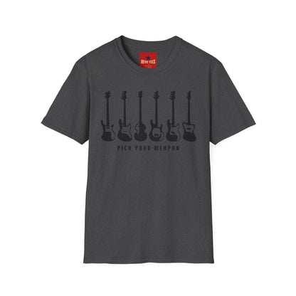 Pick Your Weapon Bass Guitars - Unisex Softstyle T-Shirt