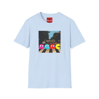 Pac‑City Arcade T‑Shirt — Retro Pixel Ghosts Crossing Graphic Tee