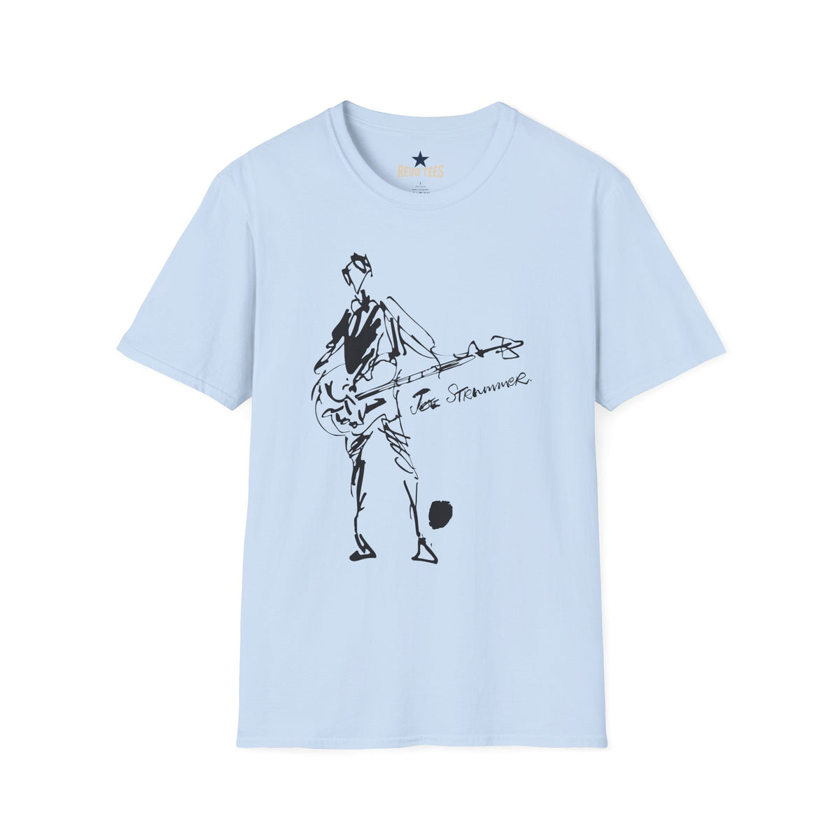 Revotees The Clash Joe Strummer Sound Check by Ray Lowry Unisex Softstyle T-Shirt - alternate view 6