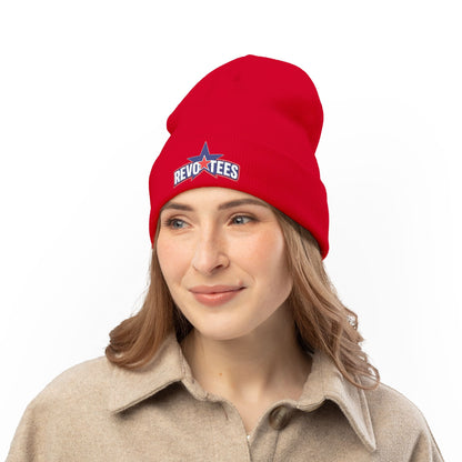 Embroidered 'Revotees' Star Knit Beanie — Patriotic Winter Hat