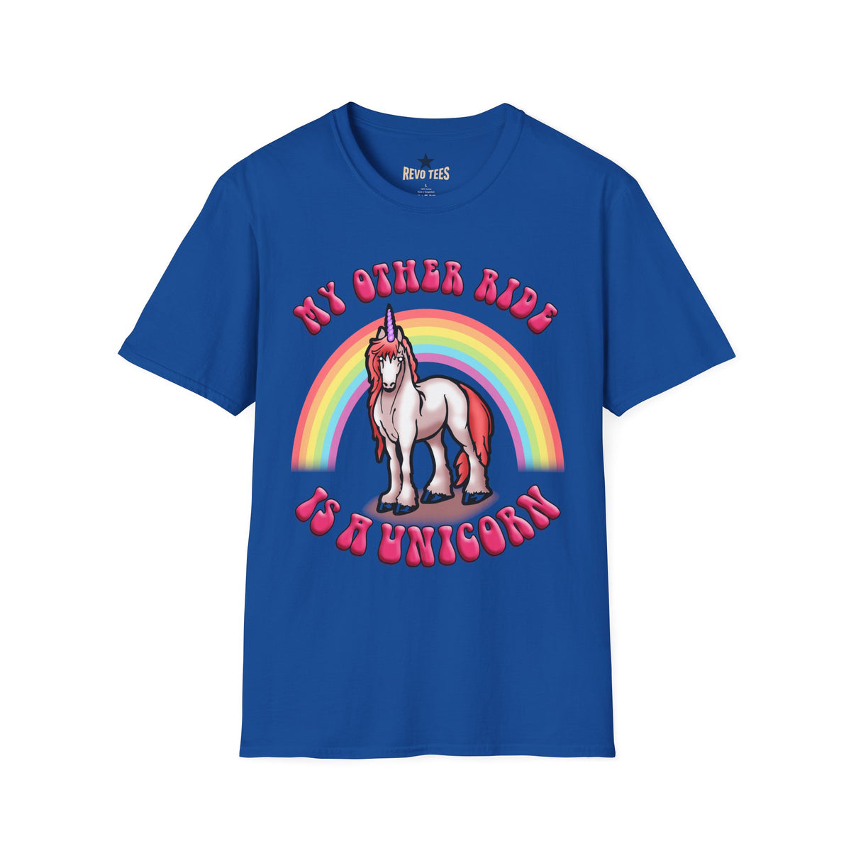 Revotees Unicorn Rainbow My Other Ride Is a Unicorn Retro Graphic T-Shirt - alternate view 9