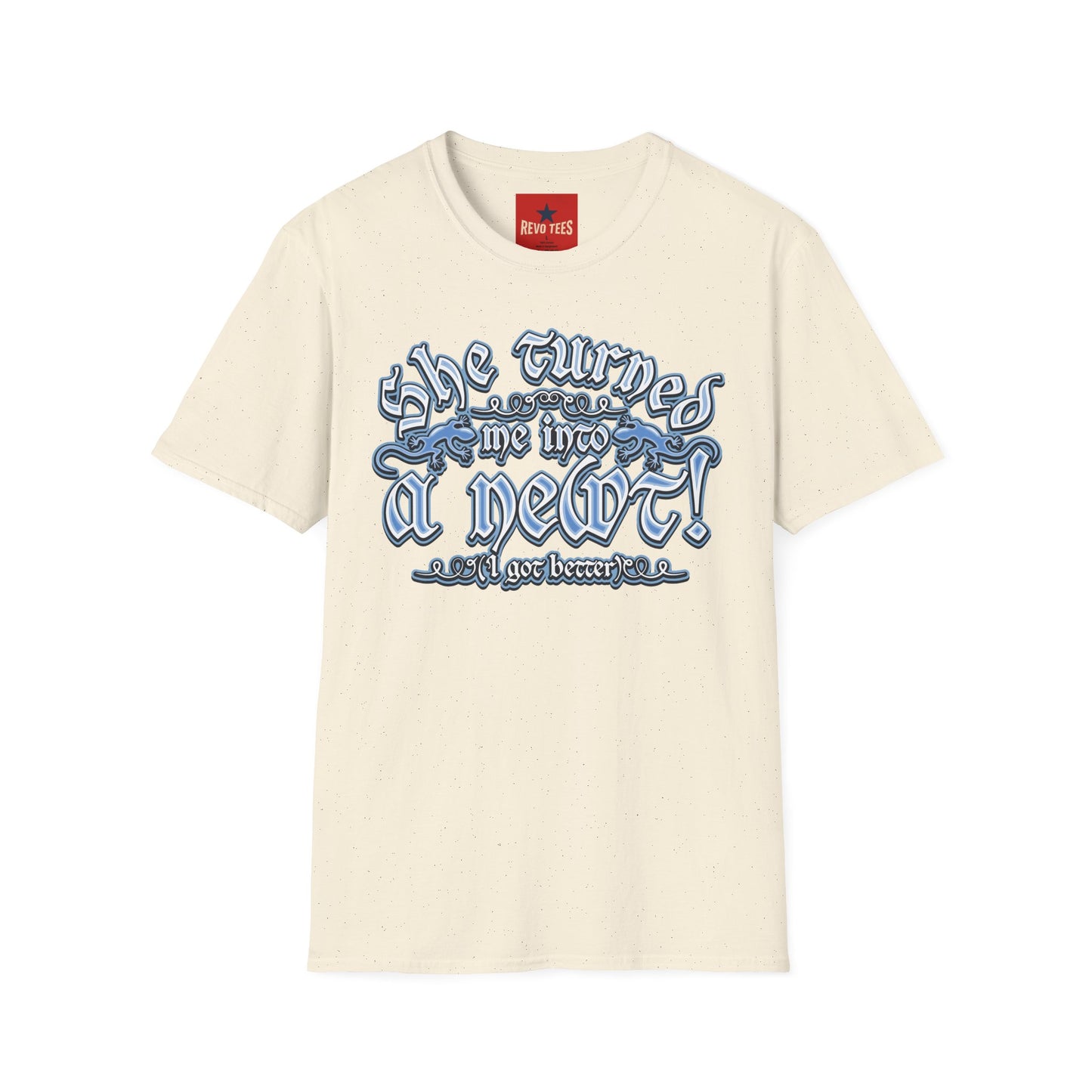 T-Shirt — “She Turned Me Into a Newt!” Vintage Witchy Graphic Tee