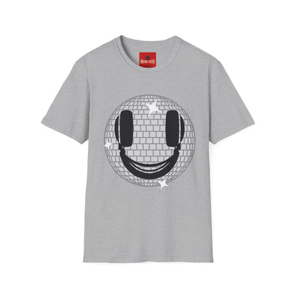 Smiling Disco Ball T-Shirt — Retro Dance Party Graphic Tee