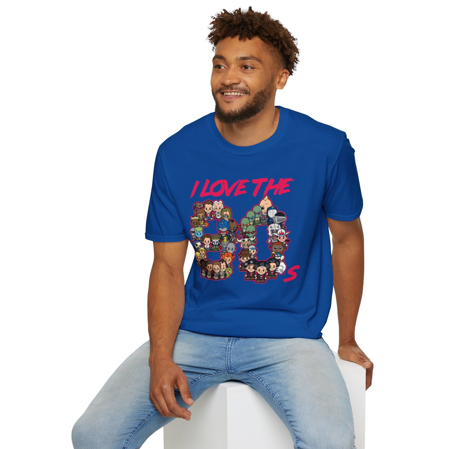 T-Shirt — "I Love the 80s" Retro Pop Culture Character Tee