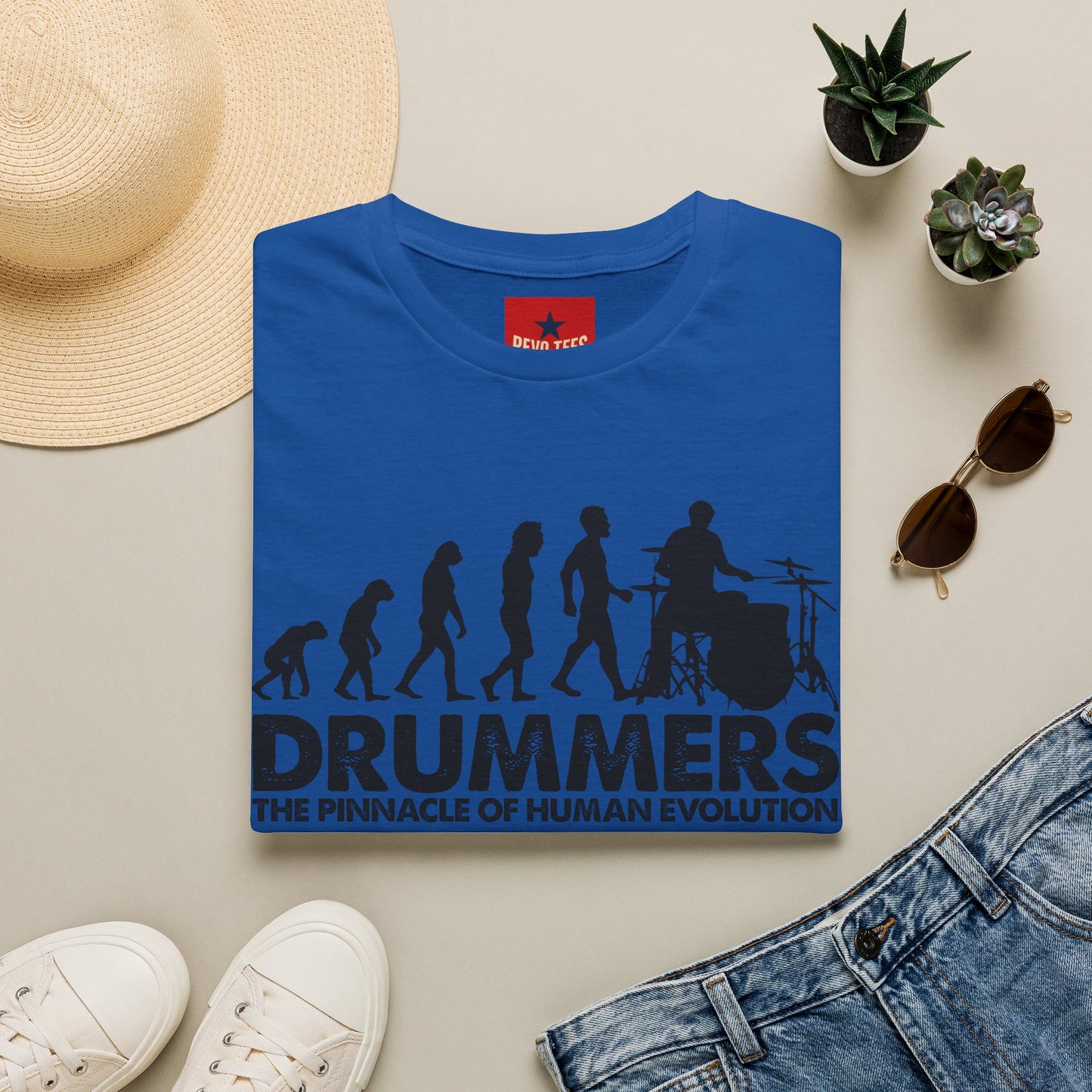 Evolution of Drummers - Unisex Softstyle T-Shirt